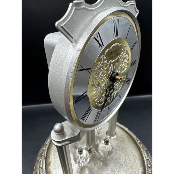 VTG Danbury Clock Company ANNIVERSARY Quartz Dome Brass Clock AS IS - Picture 7 of 8